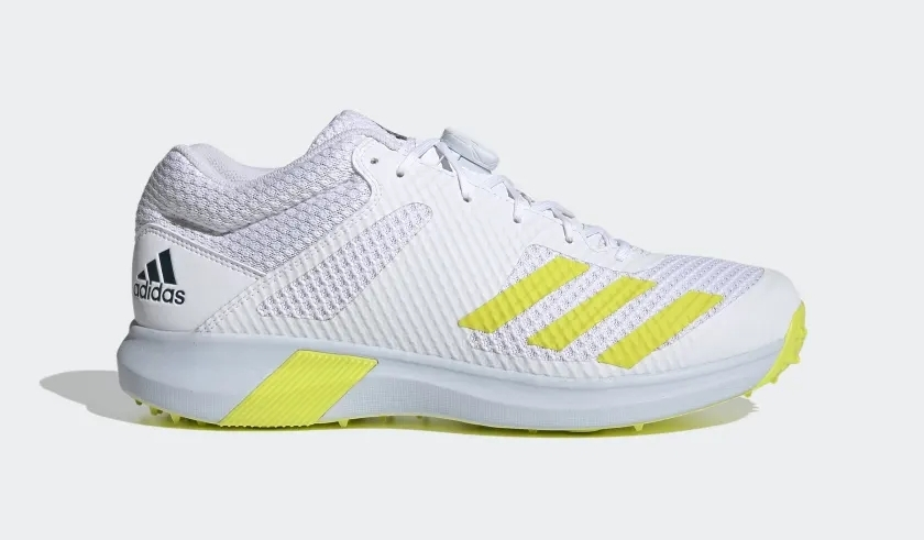 Adidas Adipower Vector Mid Bowling Cricket Shoes White/Yellow