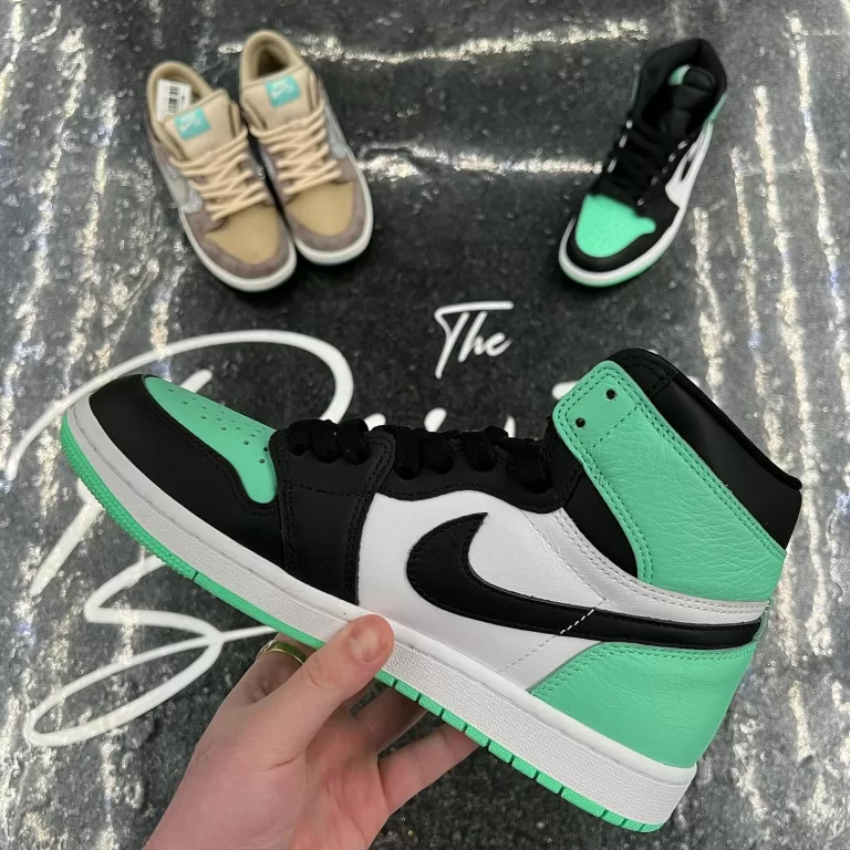 Jordan Brand's Spring collection bursts with the Air Jordan 1 "Green Glow". Leather masterpiece in white, black & eye-catching green. Ready to take flight April 6th for $180 USD