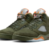 The legendary Air Jordan 5 "Olive" returns on March 9th, 2024. Boasting buttery suede, military-inspired vibes, and vibrant orange accents