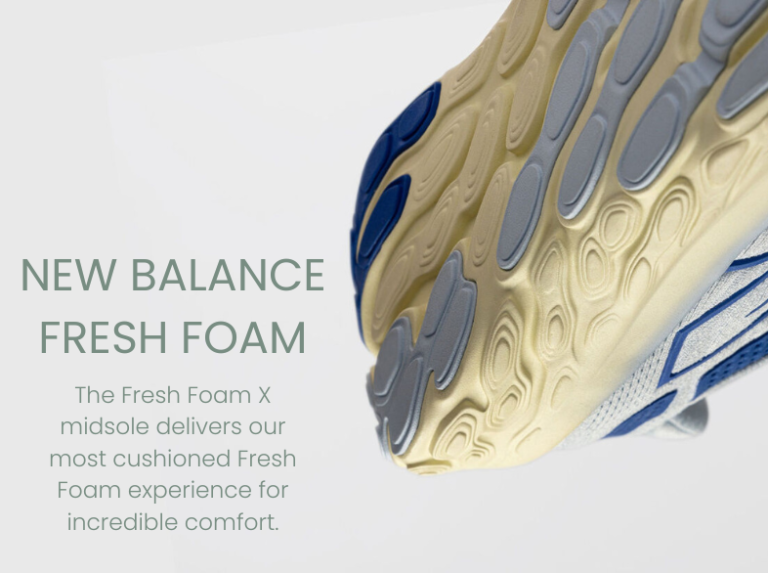 The New Balance Fresh Foam X midsole delivers our most cushioned Fresh Foam experience for incredible comfort.