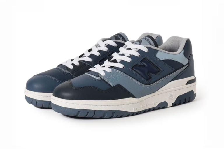 New Balance and BEAMS reunite for a striking "Crazy Navy" BB550! This iconic basketball silhouette gets a luxurious makeover with a mesmerizing blend of blues, premium leather, and a playful mismatched design. Don't miss out - pre-order yours now!