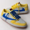Summer heat with a fresh look! Travis Scott x Air Jordan 1 Low goes "Canary" with yellow suede & blue Swooshes. Dropping summer 2024 for $150 USD.