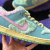 Japanese artist VERDY brings his playful VISTY character to life on a vibrant SB Dunk Low collab. Expect a mixed-material build, pastel hues, and special details like a VISTY keychain. A "VICK" colorway is also on the way! Summer release for $135 USD via Nike SNKRS & select shops.